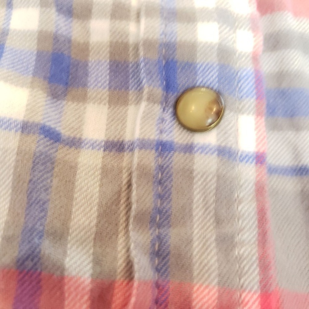 Jachs Girlfriend Flannel size Large pearl snap closure double pocket bandana pr - Picture 5 of 12